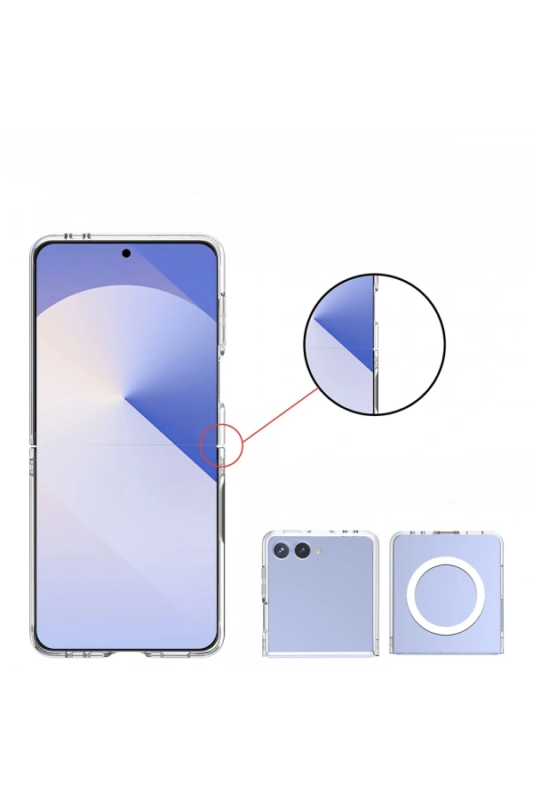 Galaxy Z Flip 7 Kılıf Kamera Korumalı M-safe Sert PC Zore Porto Kapak