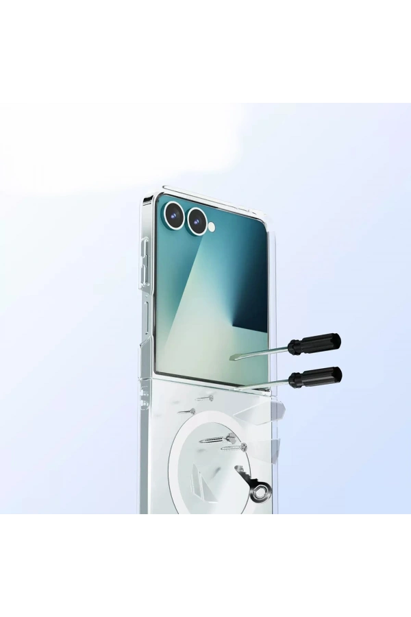 Galaxy Z Flip 7 Kılıf Kamera Korumalı M-safe Sert PC Zore Porto Kapak