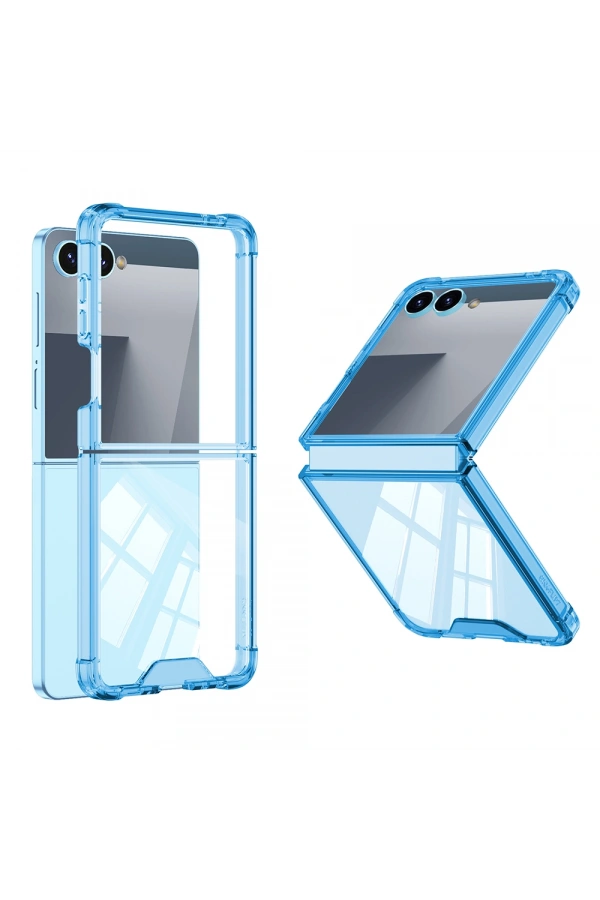 Galaxy Z Flip 7 Kılıf Zore Full Camlı Kıpta Kapak