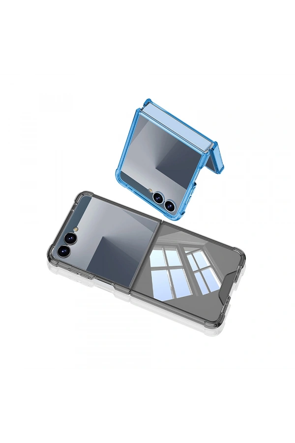 Galaxy Z Flip 7 Kılıf Zore Full Camlı Kıpta Kapak