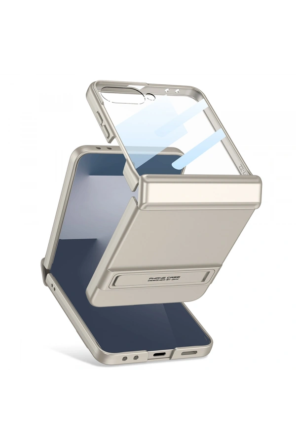 Galaxy Z Flip 7 Kılıf Zore Kıpta Standlı Kapak