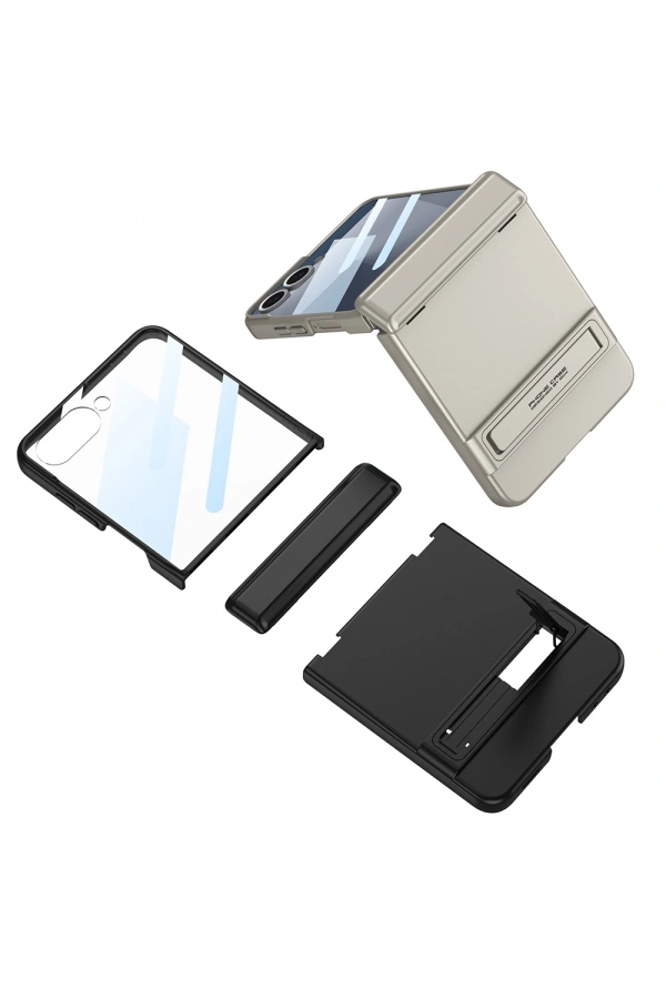 Galaxy Z Flip 7 Kılıf Zore Kıpta Standlı Kapak