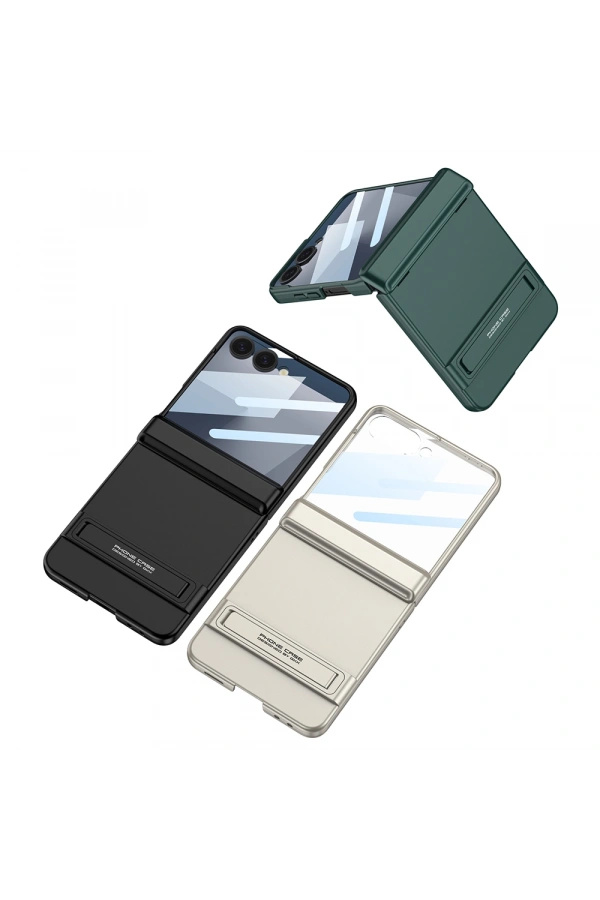Galaxy Z Flip 7 Kılıf Zore Kıpta Standlı Kapak