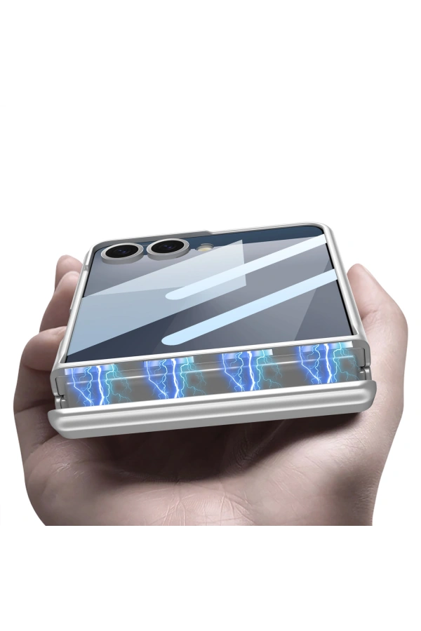 Galaxy Z Flip 7 Kılıf Zore Kıpta Standlı Kapak