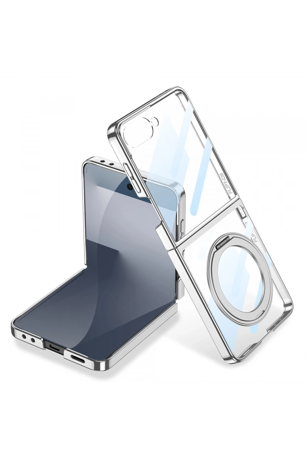 Galaxy Z Flip 7 M-safe Şarj Özellikli Zore Kıpta KPT-02 Standlı Kapak