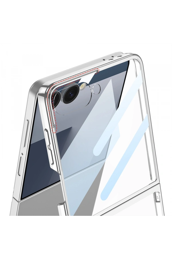 Galaxy Z Flip 7 M-safe Şarj Özellikli Zore Kıpta KPT-02 Standlı Kapak