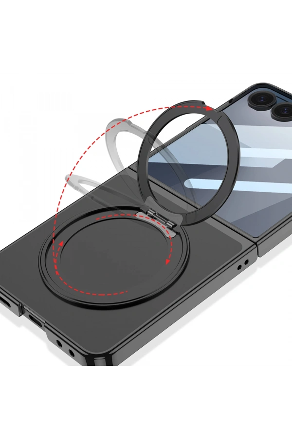 Galaxy Z Flip 7 M-safe Şarj Özellikli Zore Kıpta KPT-02 Standlı Kapak
