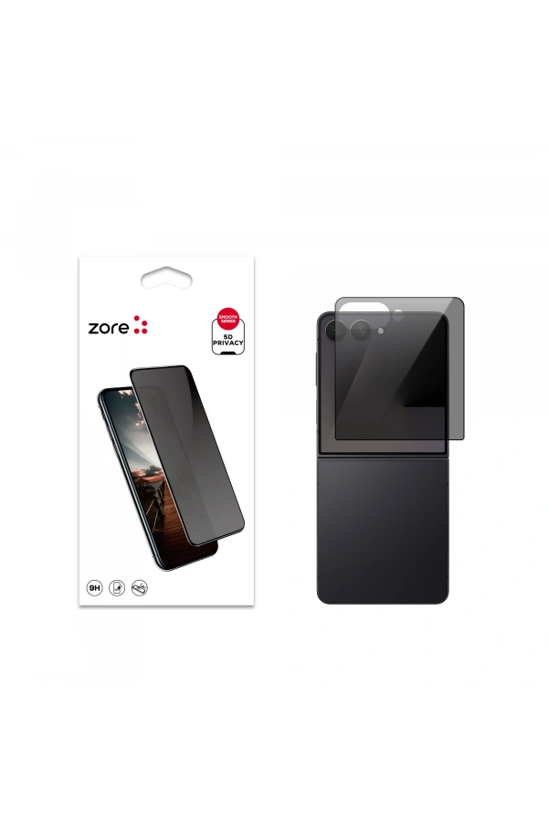 Galaxy Z Flip 7 Zore New 5D Privacy Temperli Ekran Koruyucu