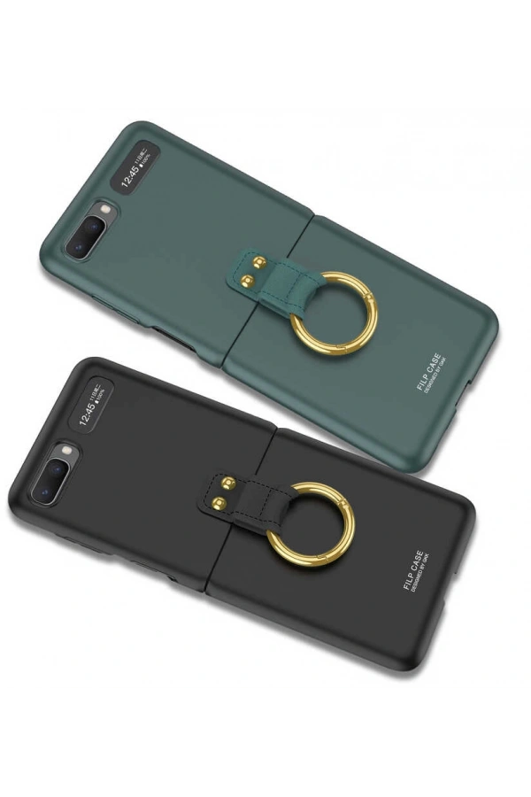 Galaxy Z Flip Kılıf Zore Flip Ring Kıpta Kapak