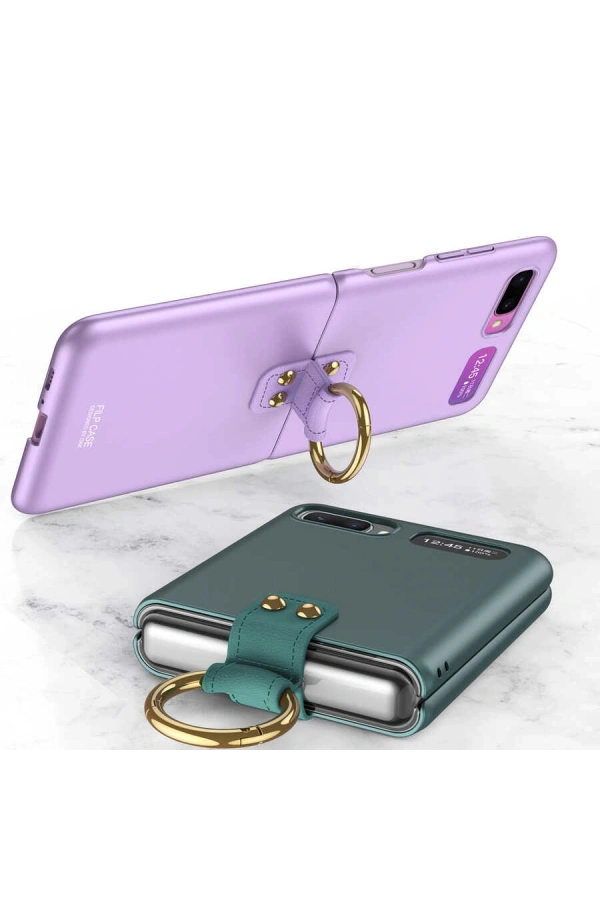 Galaxy Z Flip Kılıf Zore Flip Ring Kıpta Kapak