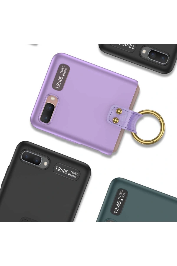Galaxy Z Flip Kılıf Zore Flip Ring Kıpta Kapak