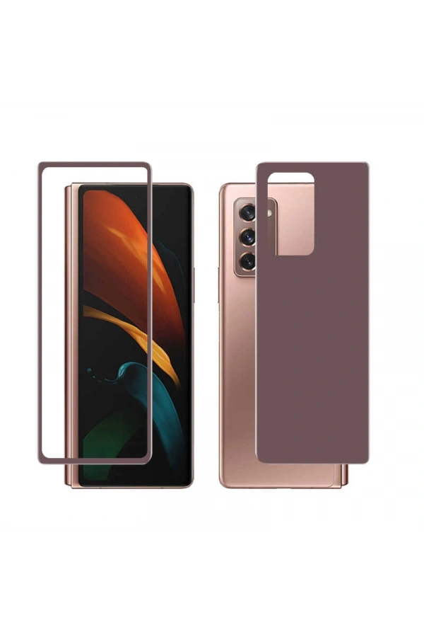Galaxy Z Fold 2 Zore Ön Arka 5D Full Yapışkanlı Temperli Ekran Koruyucu