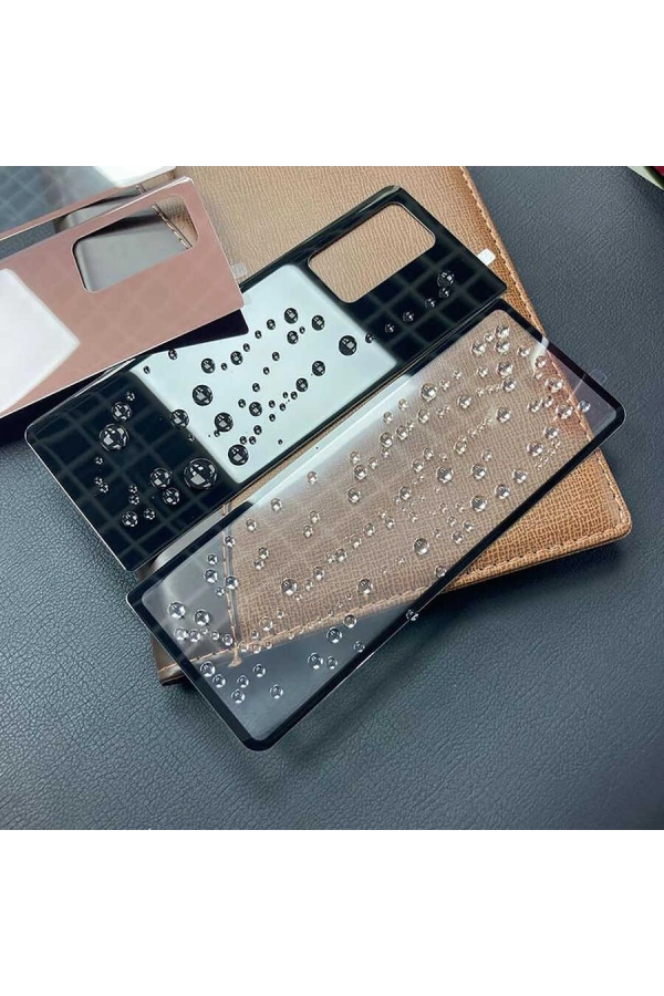 Galaxy Z Fold 2 Zore Ön Arka 5D Full Yapışkanlı Temperli Ekran Koruyucu