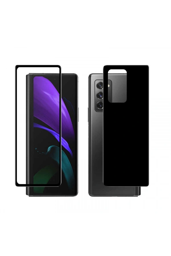 Galaxy Z Fold 2 Zore Ön Arka 5D Full Yapışkanlı Temperli Ekran Koruyucu