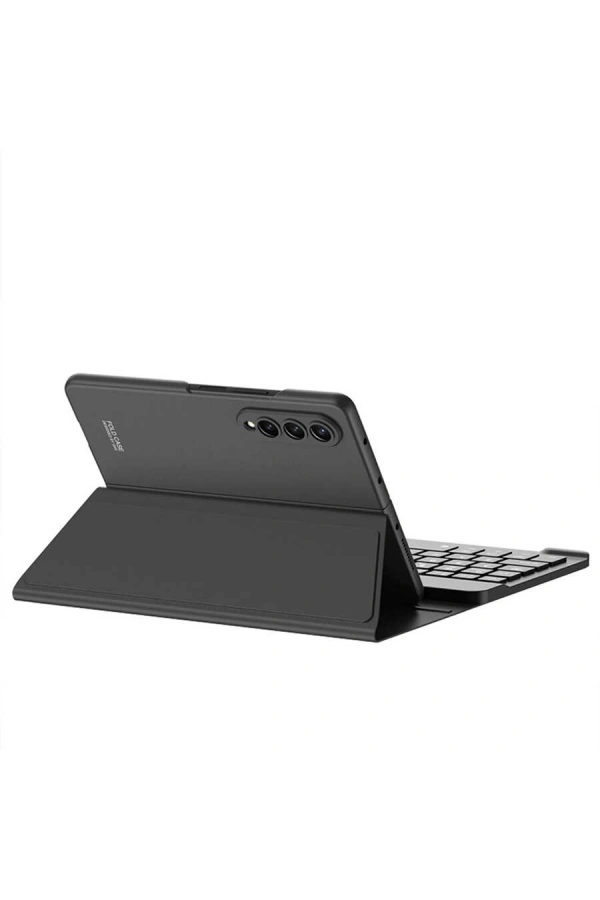 Galaxy Z Fold 3 Kılıf Standlı Bluetooth Klavyeli Zore Kıpta Keyboard Set Kılıf