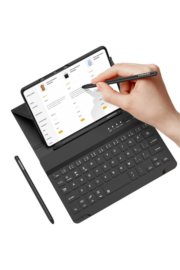 Galaxy Z Fold 3 Kılıf Standlı Bluetooth Klavyeli Zore Kıpta Keyboard Set Kılıf