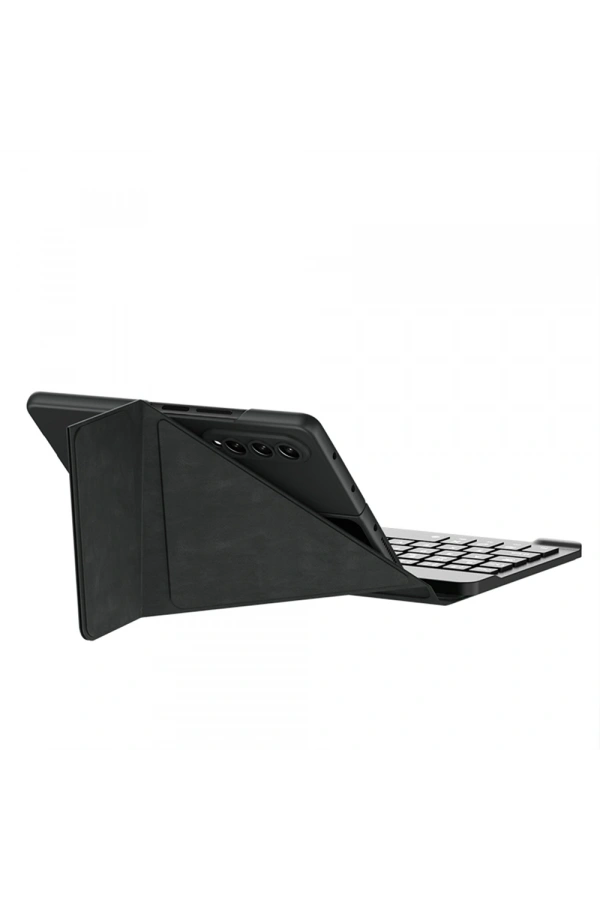 Galaxy Z Fold 3 Kılıf Standlı Klavyeli Kalem Bölmeli Zore Kıpta Klavyeli Kılıf