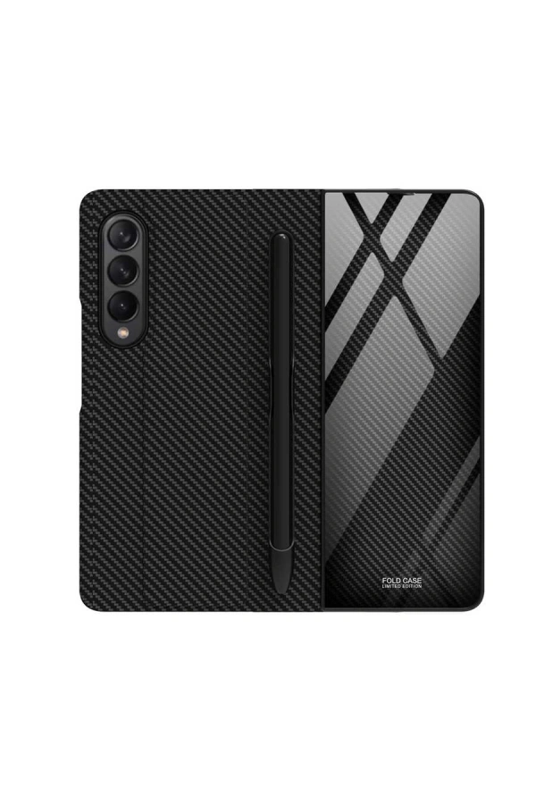 Galaxy Z Fold 3 Kılıf Zore Kalem Bölmeli Droga Kılıf