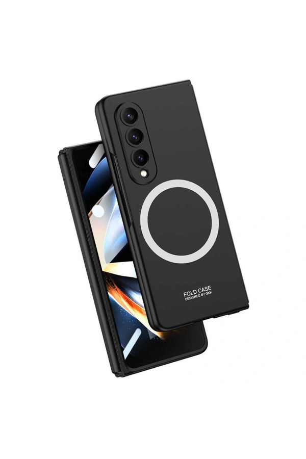 Galaxy Z Fold 4 Kılıf Wireless Şarj Özellikli Zore Kıpta M-safe Kapak