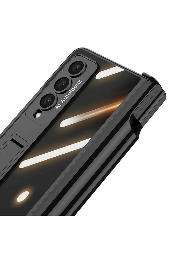 Galaxy Z Fold 4 Kılıf Zore Kıpta Standlı Kalem Bölmeli Kapak