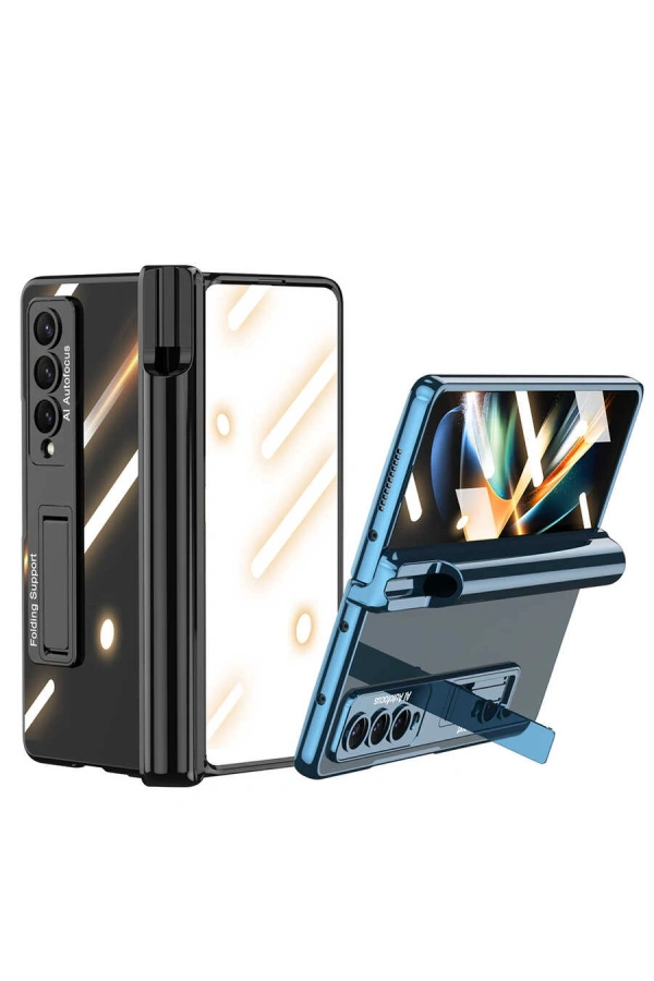 Galaxy Z Fold 4 Kılıf Zore Kıpta Standlı Kalem Bölmeli Kapak