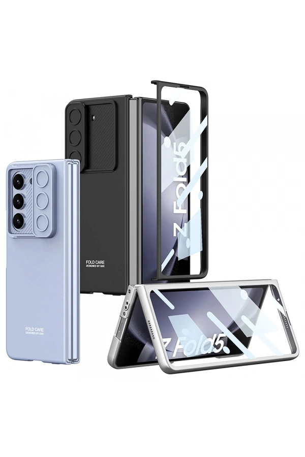 Galaxy Z Fold 5 Kılıf Kamera Korumalı Zore Kıpta Sürgülü Kapak