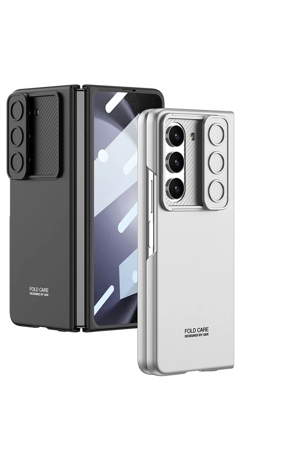 Galaxy Z Fold 5 Kılıf Kamera Korumalı Zore Kıpta Sürgülü Kapak