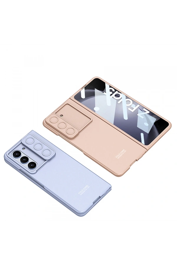 Galaxy Z Fold 5 Kılıf Kamera Korumalı Zore Kıpta Sürgülü Kapak