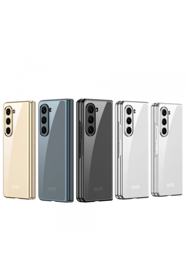 Galaxy Z Fold 5 Kılıf Zore Full Camlı Kıpta Kapak