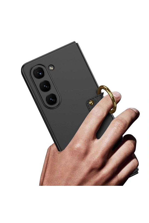 Galaxy Z Fold 5 Kılıf Zore Kıpta Yüzüklü Flip Sert Kapak