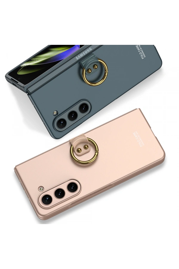Galaxy Z Fold 5 Kılıf Zore Kıpta Yüzüklü Flip Sert Kapak