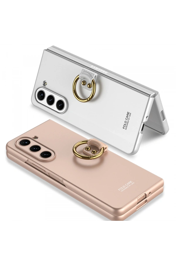 Galaxy Z Fold 5 Kılıf Zore Kıpta Yüzüklü Flip Sert Kapak