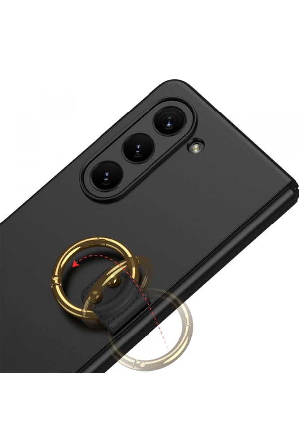 Galaxy Z Fold 5 Kılıf Zore Kıpta Yüzüklü Flip Sert Kapak