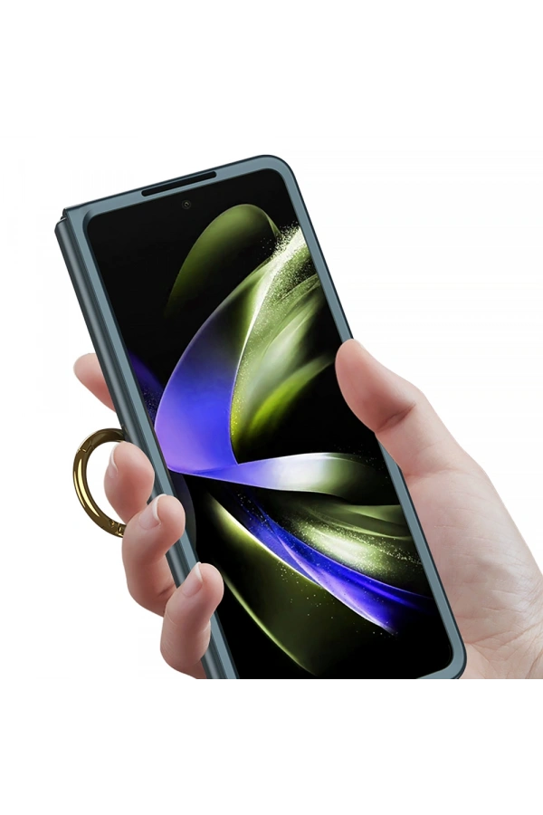 Galaxy Z Fold 5 Kılıf Zore Kıpta Yüzüklü Flip Sert Kapak