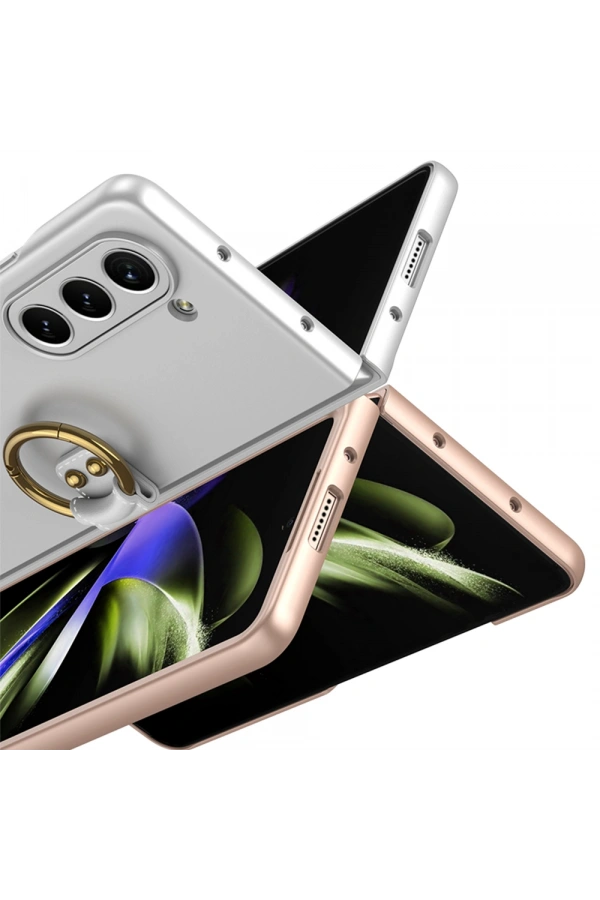 Galaxy Z Fold 5 Kılıf Zore Kıpta Yüzüklü Flip Sert Kapak
