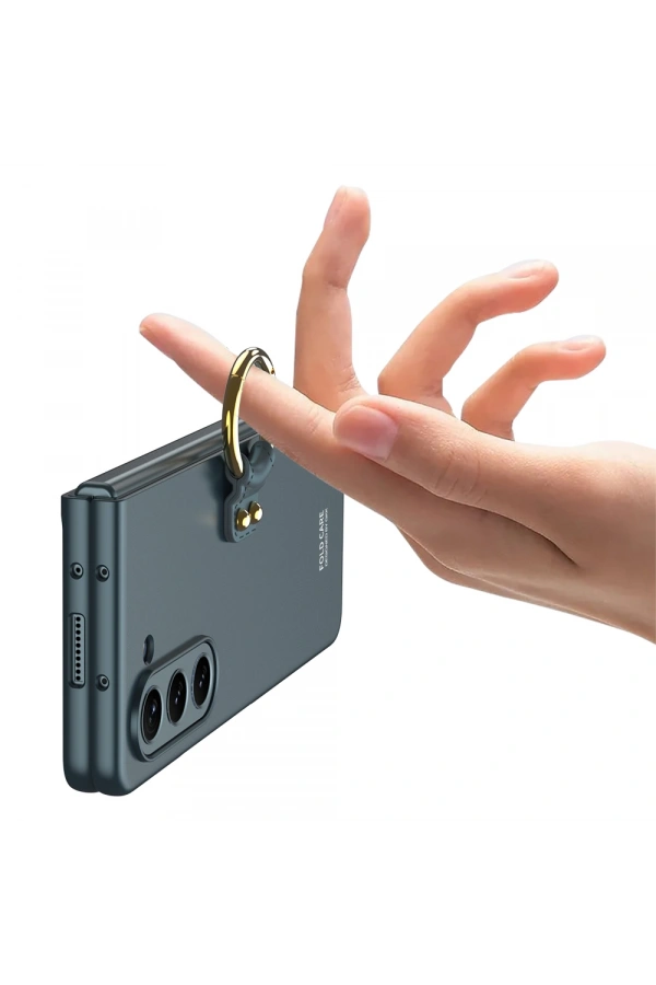 Galaxy Z Fold 5 Kılıf Zore Kıpta Yüzüklü Flip Sert Kapak