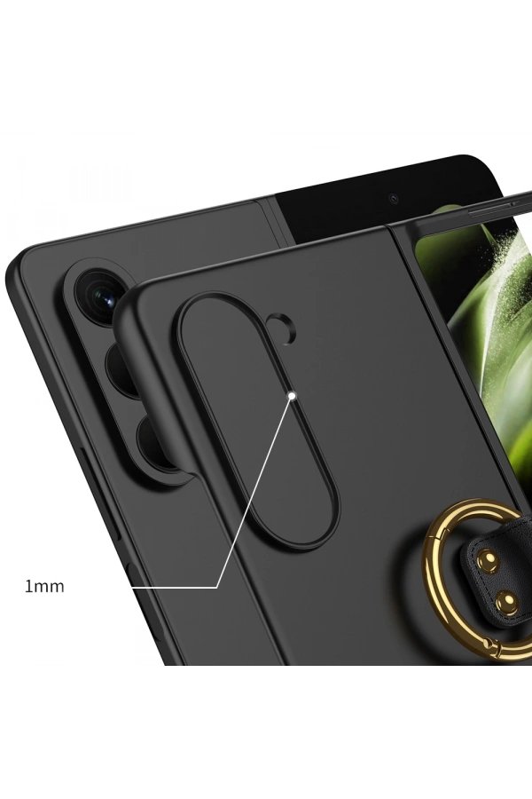 Galaxy Z Fold 5 Kılıf Zore Kıpta Yüzüklü Flip Sert Kapak