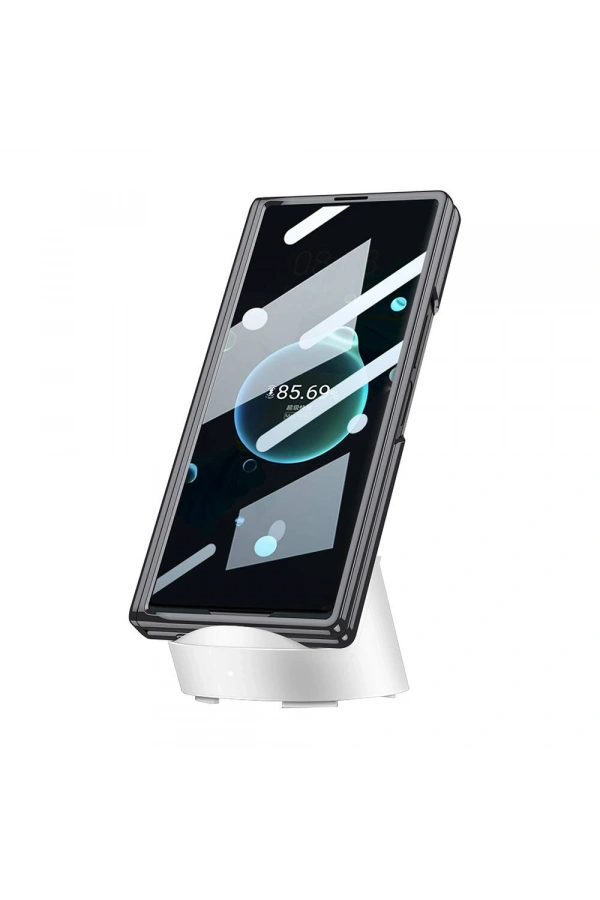 ​Galaxy Z Fold 6 Kılıf Deri Standlı Zore Kıpta Premium Kılıf