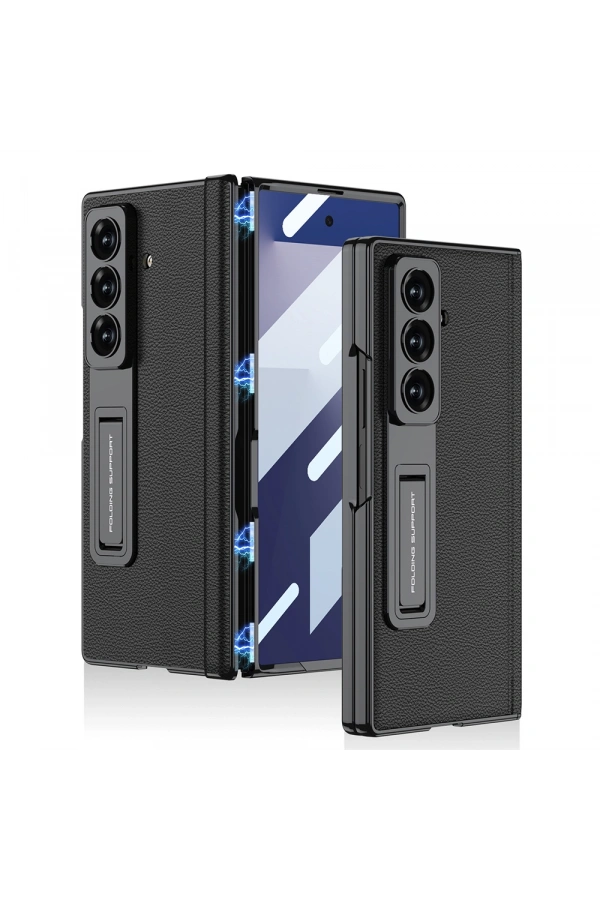 ​Galaxy Z Fold 7 Kılıf Deri Standlı Zore Kıpta Premium Kılıf