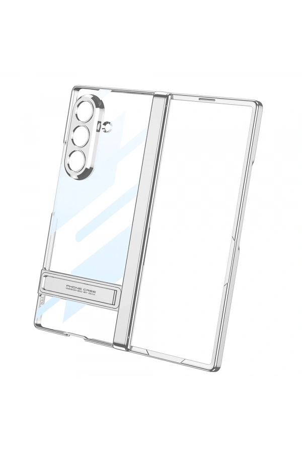 Galaxy Z Fold 7 Kılıf Kamera Korumalı Şeffaf Tasarımlı Zore Lego Standlı Kapak
