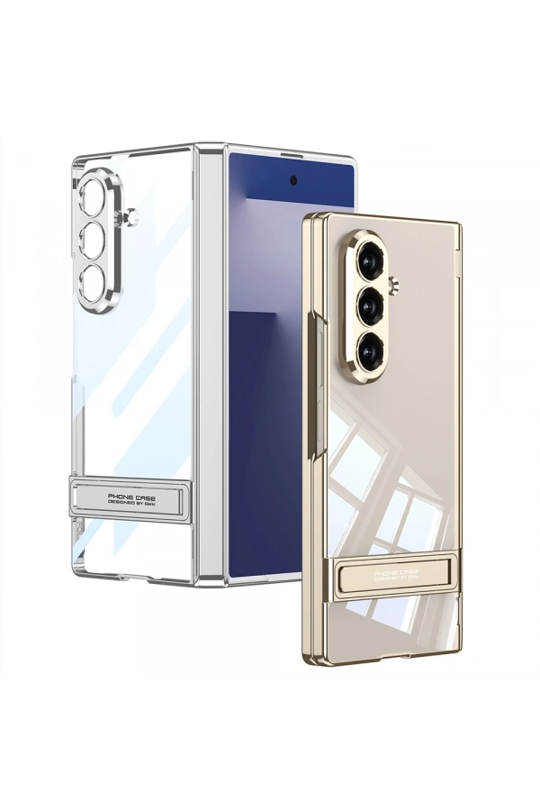 Galaxy Z Fold 7 Kılıf Kamera Korumalı Şeffaf Tasarımlı Zore Lego Standlı Kapak