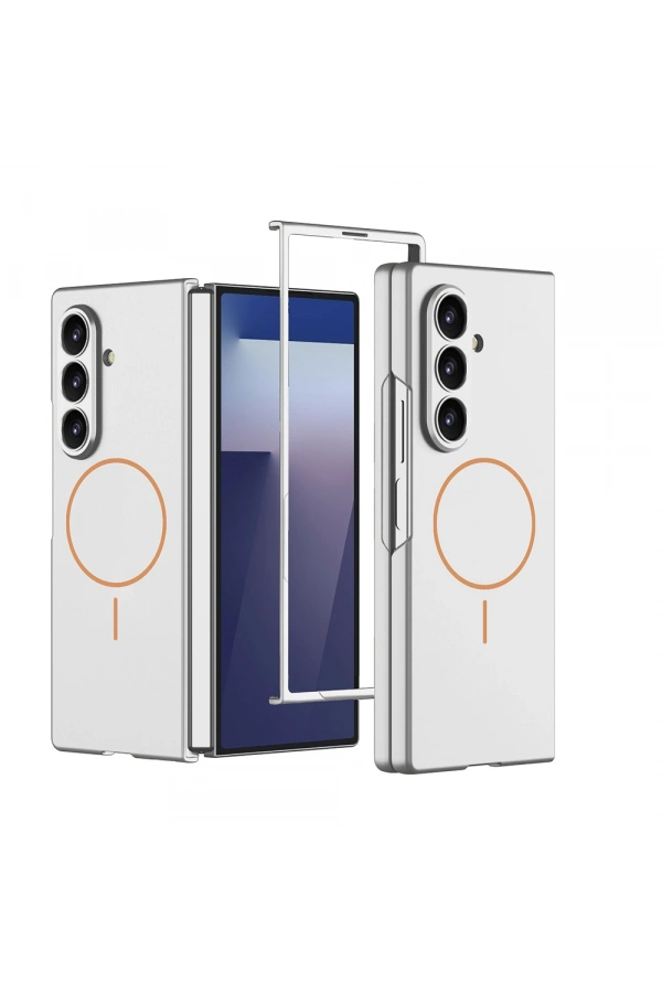 Galaxy Z Fold 7 Kılıf Wireless Şarj Özellikli Zore Kıpta M-safe Kapak