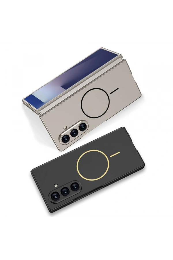 Galaxy Z Fold 7 Kılıf Wireless Şarj Özellikli Zore Kıpta M-safe Kapak