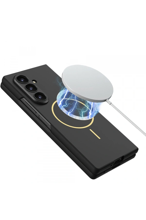 Galaxy Z Fold 7 Kılıf Wireless Şarj Özellikli Zore Kıpta M-safe Kapak