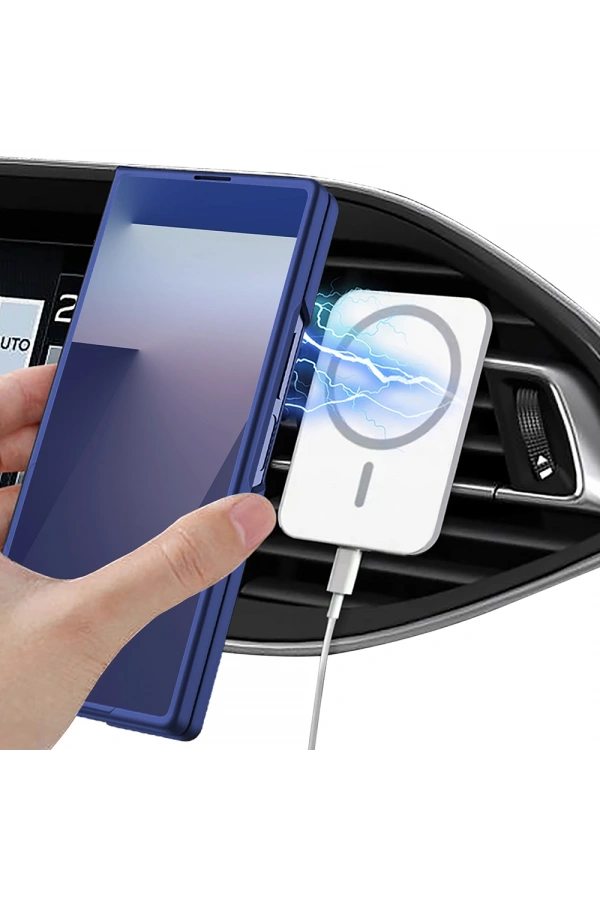 Galaxy Z Fold 7 Kılıf Wireless Şarj Özellikli Zore Kıpta M-safe Kapak