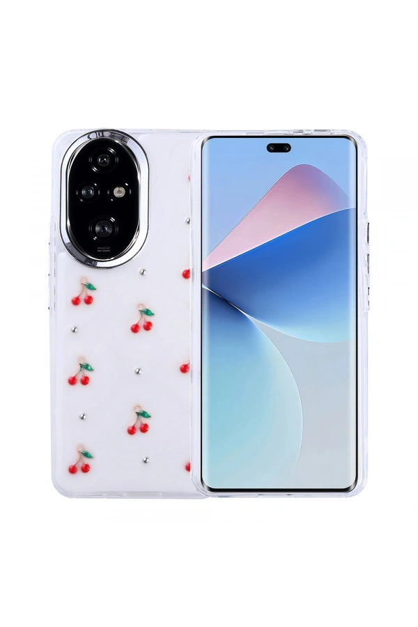 Honor 200 Kılıf Airbag Tasarımlı Simli Şeffaf Zore Kutup Kapak