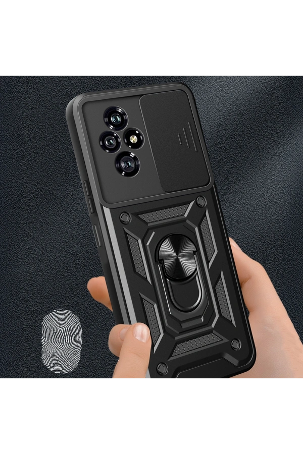 Honor 200 Kılıf Magnetik Standlı Kamera Korumalı Zore Sürgülü Vega Kapak