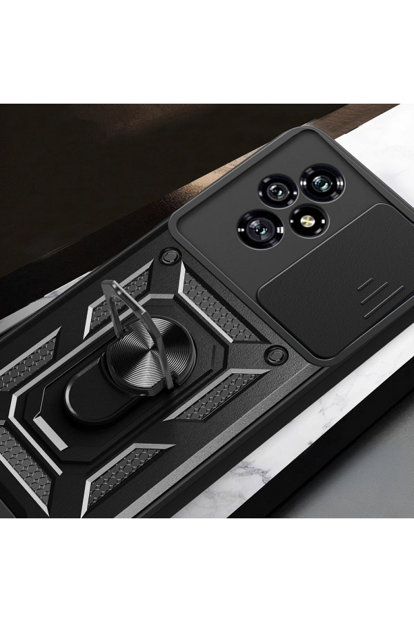 Honor 200 Kılıf Magnetik Standlı Kamera Korumalı Zore Sürgülü Vega Kapak