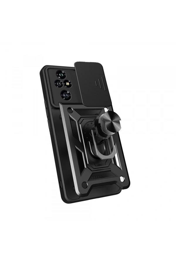 Honor 200 Pro Kılıf Magnetik Standlı Kamera Korumalı Zore Sürgülü Vega Kapak