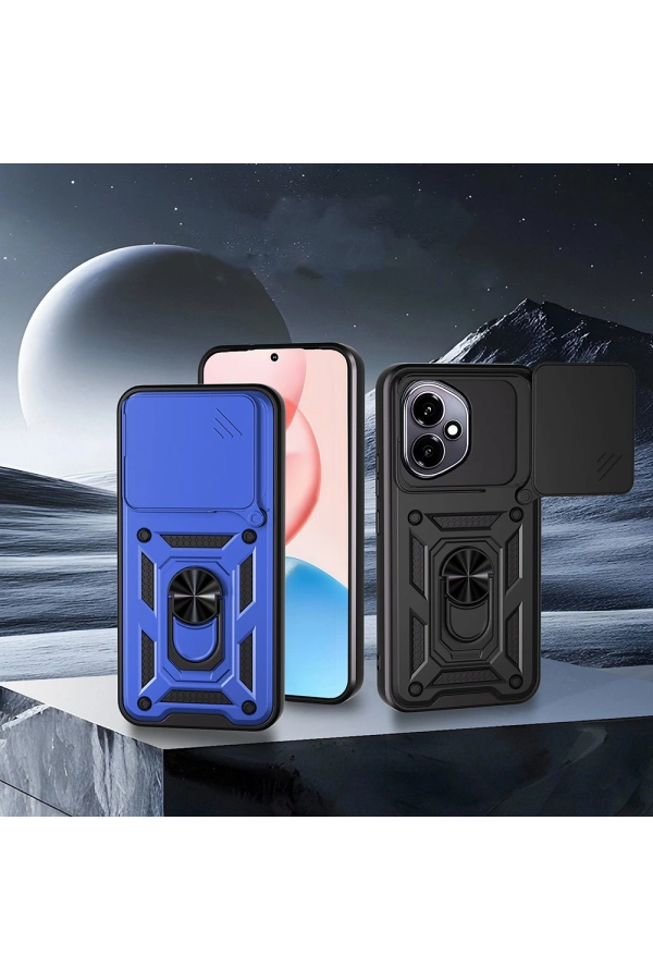 Honor 400 Kılıf Magnetik Standlı Kamera Korumalı Zore Sürgülü Vega Kapak